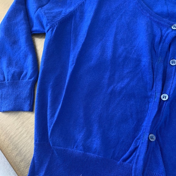 Dark Blue Knit Button Shirt - Picture 3 of 3